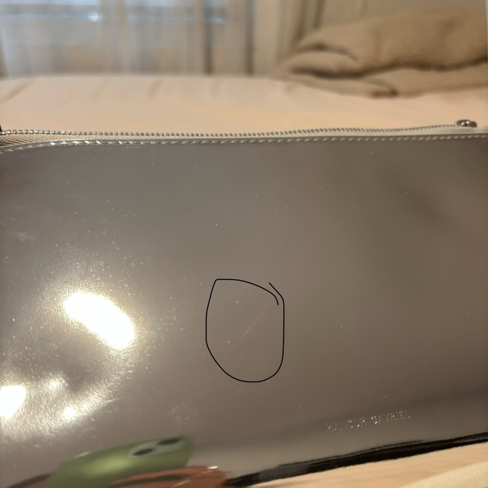 NWT Mansur Gavriel Metallic Gaia Shoulder Bag - Picture 3 of 3